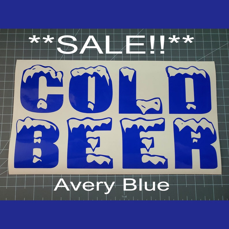 Cold Beer Fridge Decal Beer Fridge Ice Cold Beer Man Cave Etsy