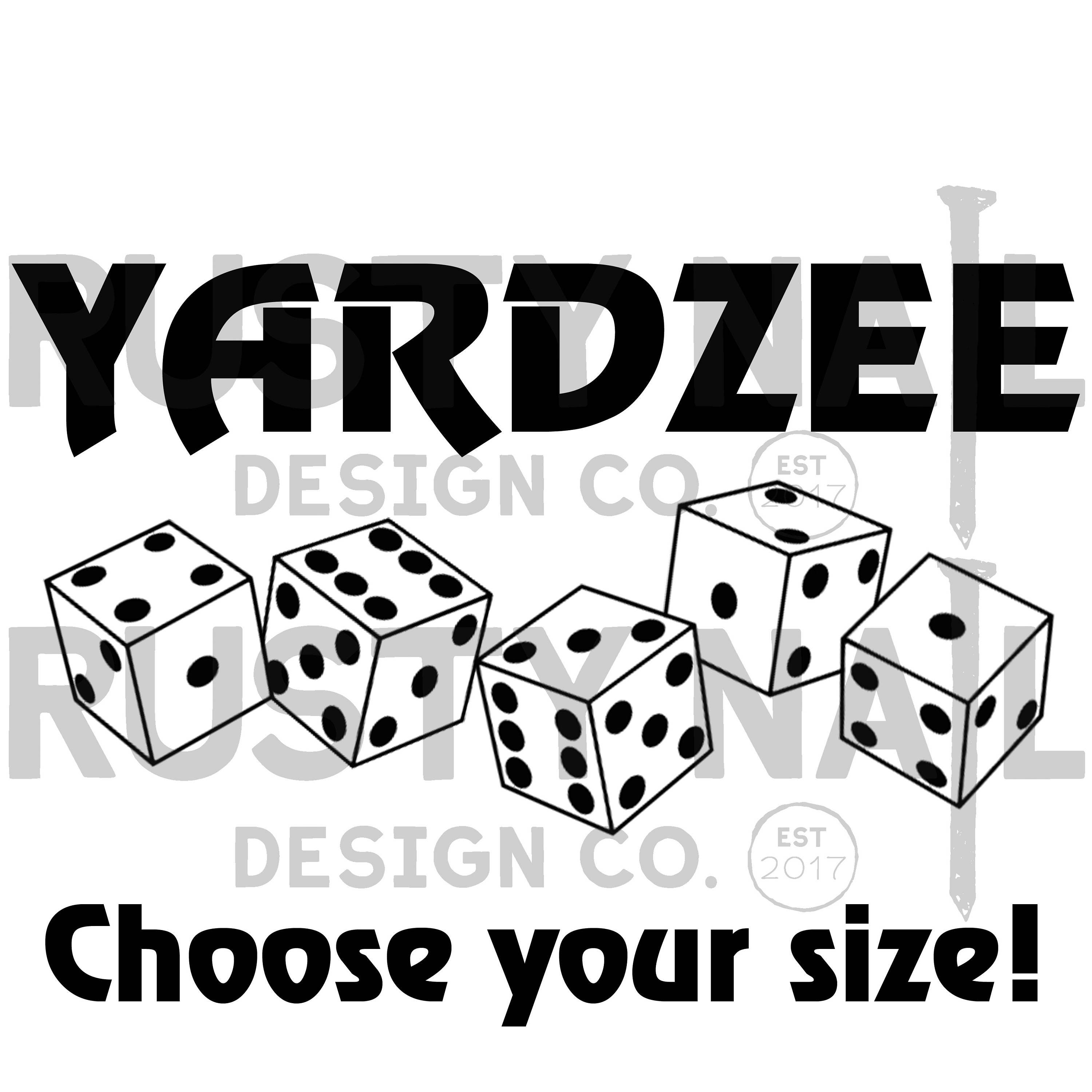 Download Vinyl Yardzee Decal with dice Choose Your Color and Size ...