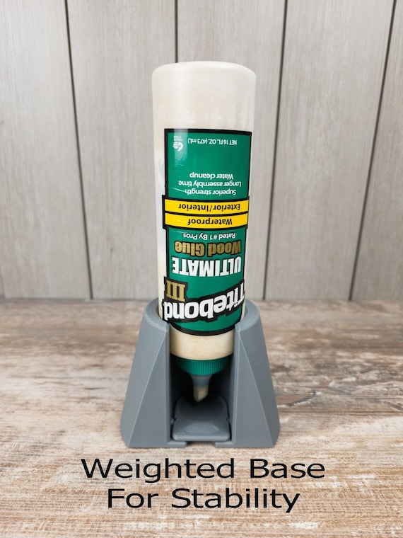 Titebond Glue Bottle Dock with Replaceable Drip Tray: Holds glue upside-down - wood glue bottle caddy