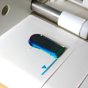 Limited Edition COLOR SHIFT HOLOGRAPHIC MatMinder 9000 Silhouette Cameo 3, 4, or Pro Cutting Mat Guide 3D Printed image 2