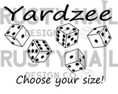 Yardzee decal, yardzee bucket decal, Vinyl Yardzee decal, Yardzee Dice decal, Choose Your Size - Style 2
