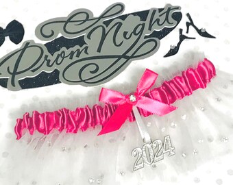 Watermelon prom garter. Pretty pink prom garter. Prom garters.