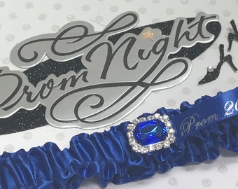 Royal blue prom garter,  Prom garter in royal,  Prom garters.