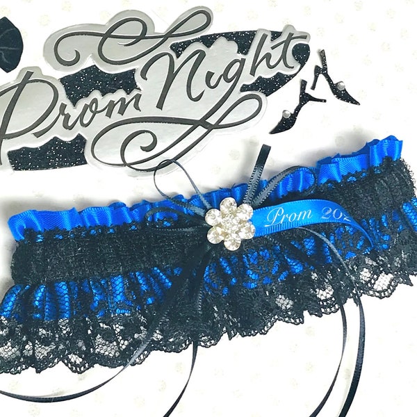 Bright royal prom garter,  Royal blue prom garter