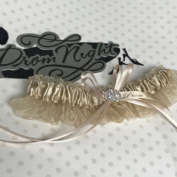 Champagne  Prom Garter, Custom Colors Prom Garter, Prom Garters