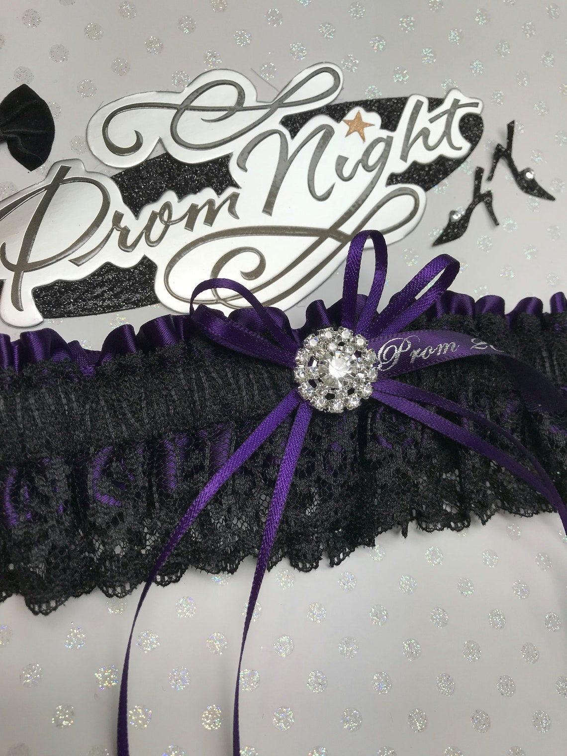 Eggplant prom garter Dark purple prom garter Prom garter Etsy