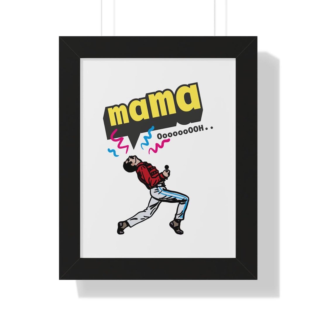 Poster, Freddie Mercury, Queen, Mama Poster, Print Ready, Digital ...