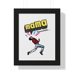 Poster, Freddie Mercury, Queen, Mama Poster, Print Ready, Digital Download, Pop Art, Minimalist, Music Poster, Kunstdruck, Wall Art