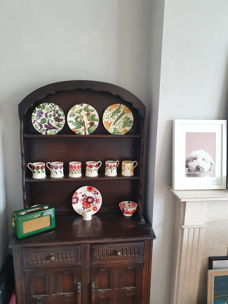 Collection Only Dark Oak Welsh Dresser Original Vintage Mid Century