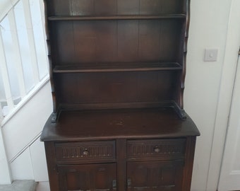 London Collection Only Dark Oak Welsh Dresser Original Vintage Mid Century Furniture No Objects included  No Delivery