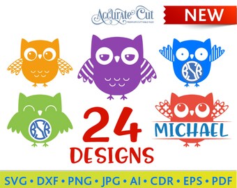 Download Owl Monogram Svg Etsy
