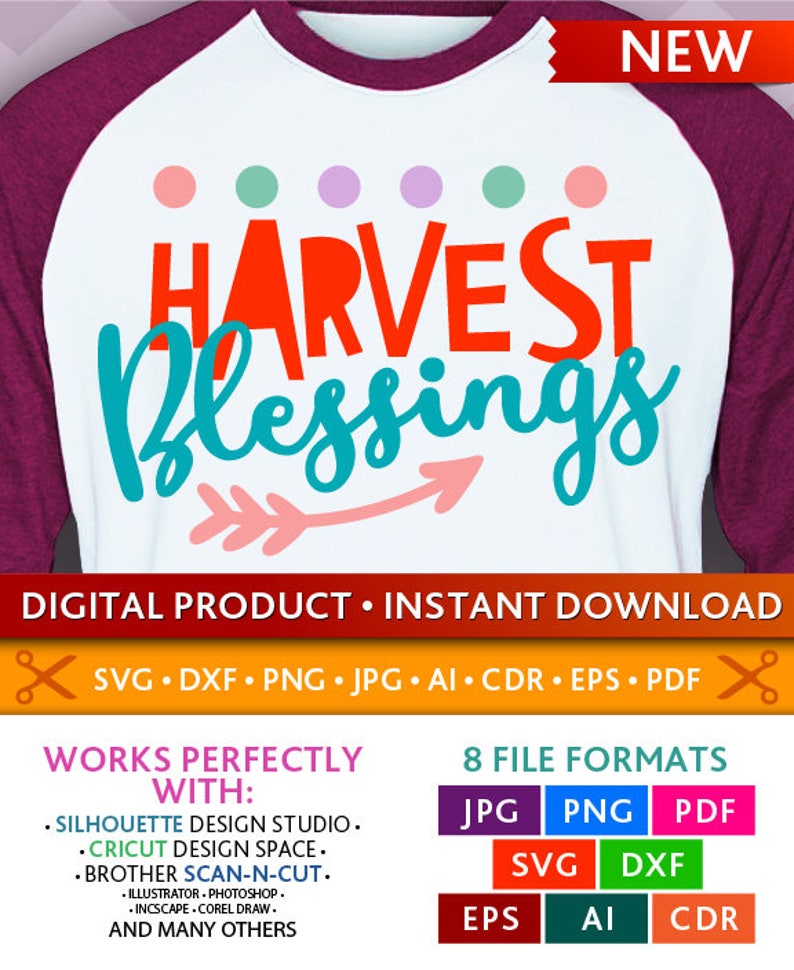 Download Harvest Blessings Svg Thanksgiving Fall Harvest Blessings ...