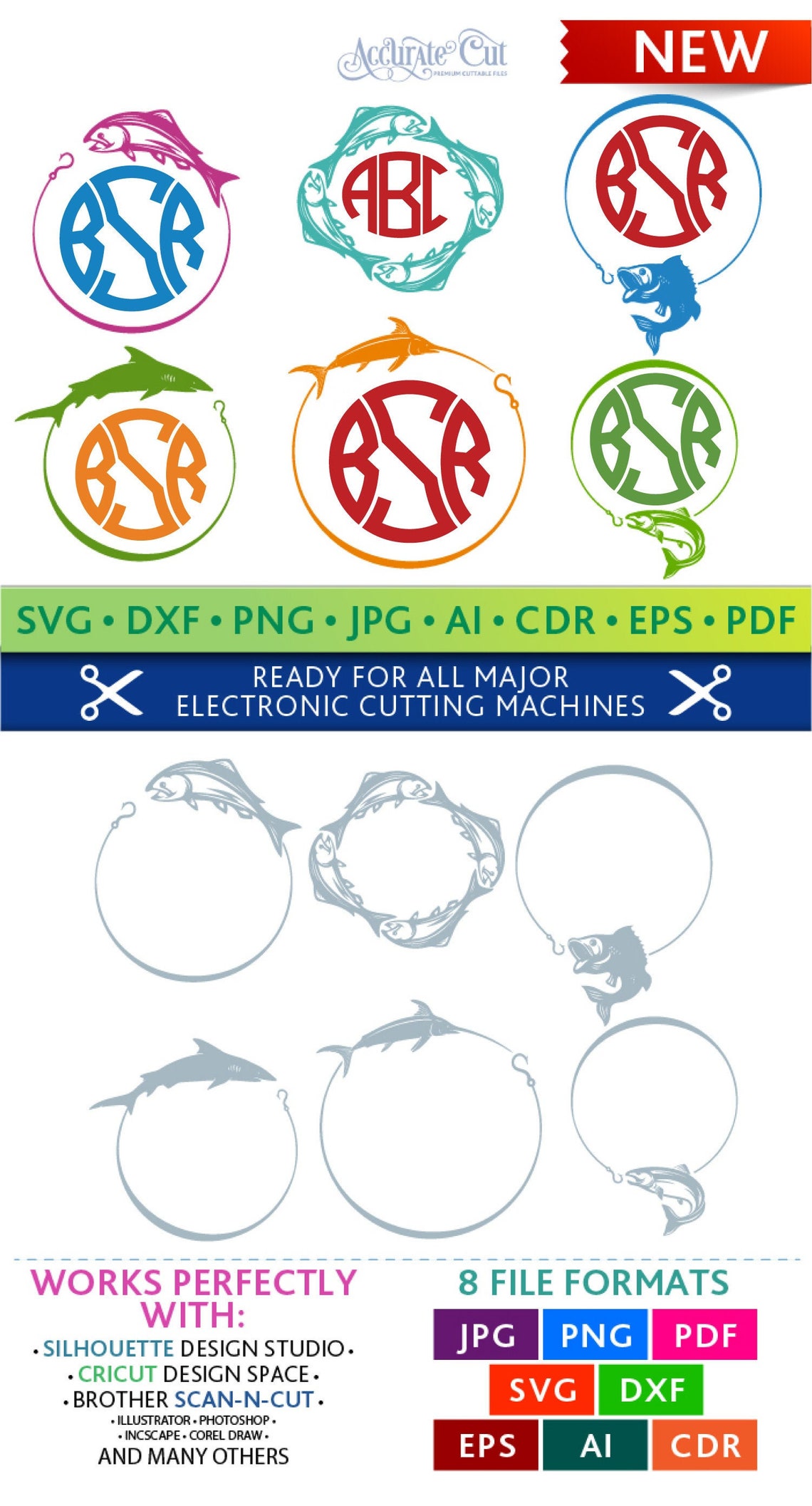 Free Free 307 Fishing Monogram Svg SVG PNG EPS DXF File