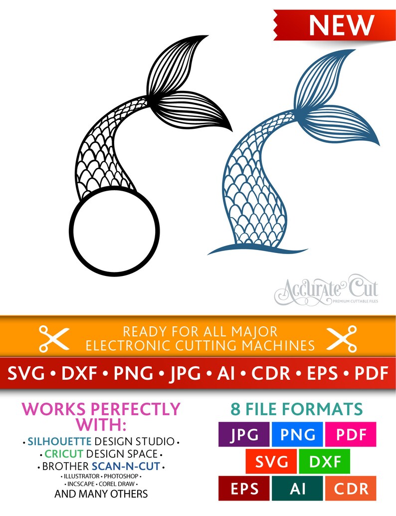 Free Free 275 Mermaid Tail Svg Etsy SVG PNG EPS DXF File