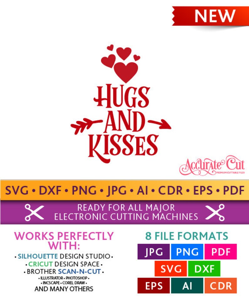 Download Hugs and Kisses Svg Hugs and Kisses Cut Files Valentine's ...