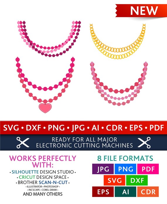Download Necklace Svg Necklace Cut Files Cricut Silhouette Studio Svg Etsy
