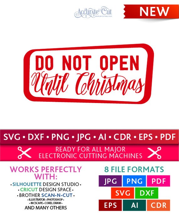 Download Do Not Open Until Christmas Svg Do Not Open Until Christmas Cut Files Christmas Silhouette Studio