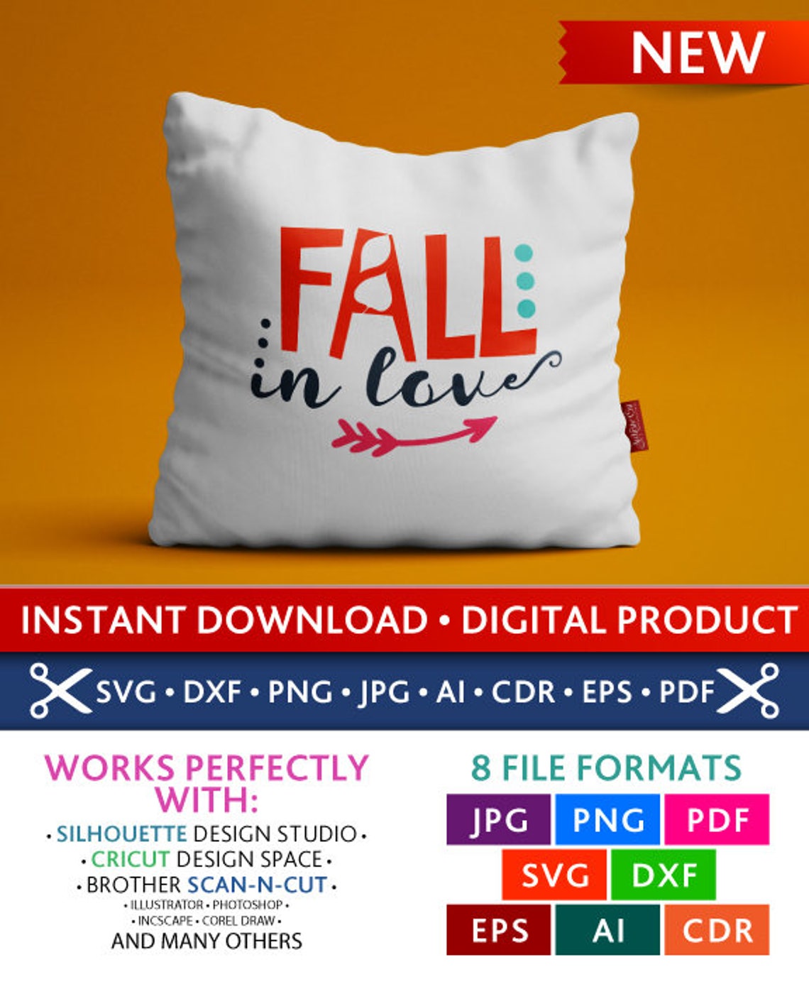 Download Fall in Love Svg Thanksgiving Fall Fall in Love Cut Files | Etsy