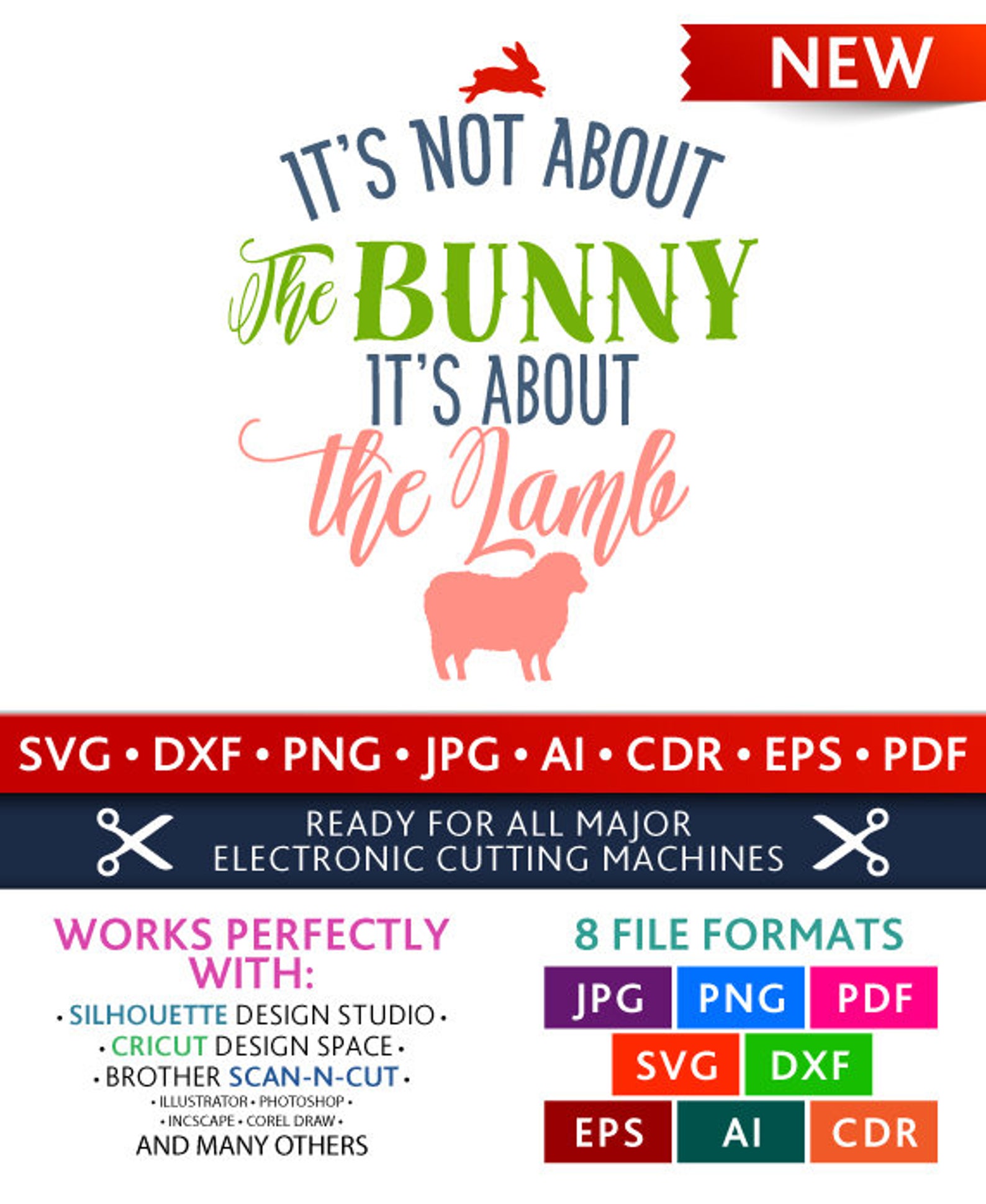It’s About The Lamb Svg It’s Not About The Bunny | Etsy