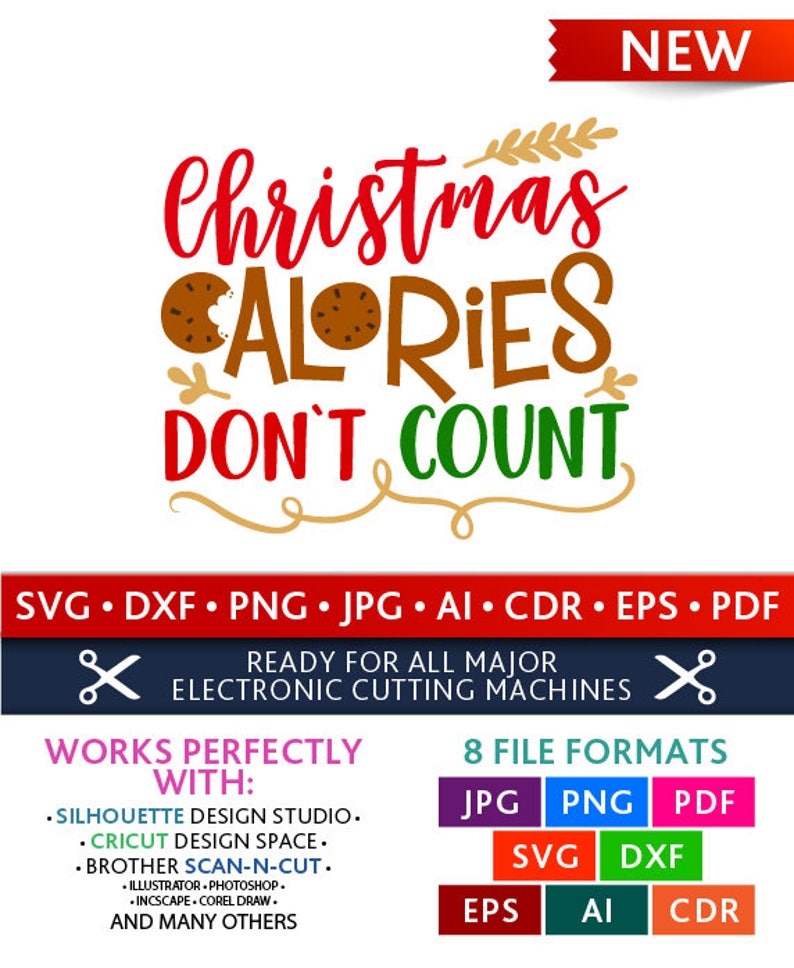 Download Christmas Calories Don't Count Svg Christmas Calories | Etsy