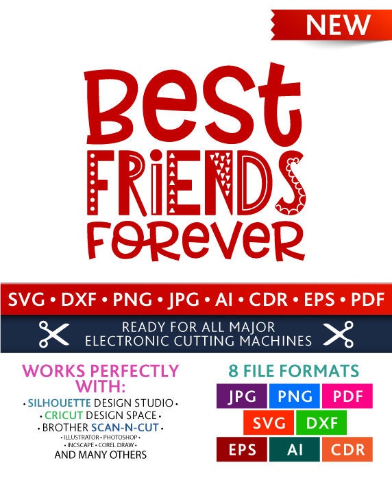 Download Best Friends Forever Svg Best Friends Forever Cut Files | Etsy