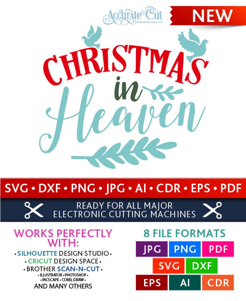 Christmas in Heaven Svg Christmas in Heaven Cut Files | Etsy