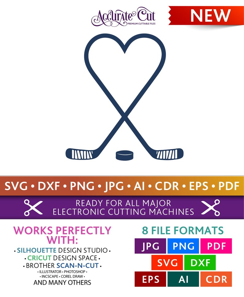 Hockey Sticks Heart Svg Hockey Sticks Heart Cut Files Cricut Etsy