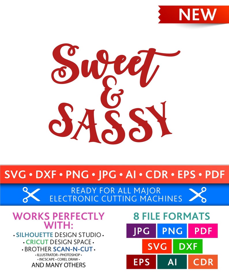 Download Sweet and Sassy Svg Sweet and Sassy Cut Files New Baby ...