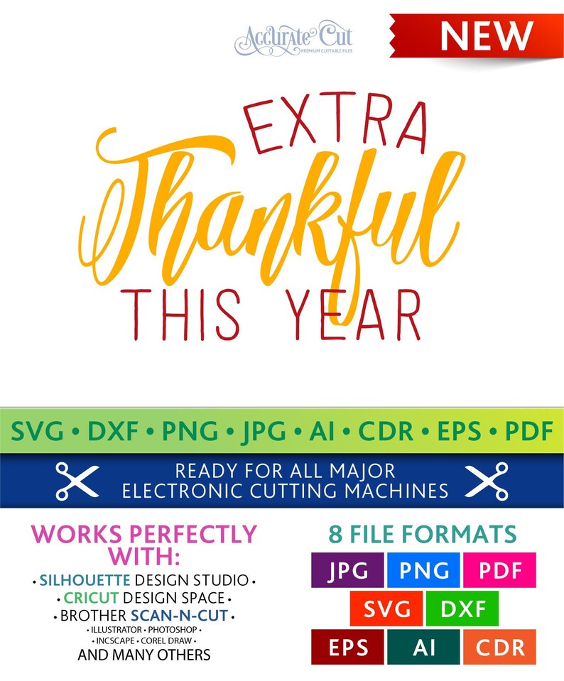 Extra Thankful This Year Svg Extra Thankful This Year Cut Etsy