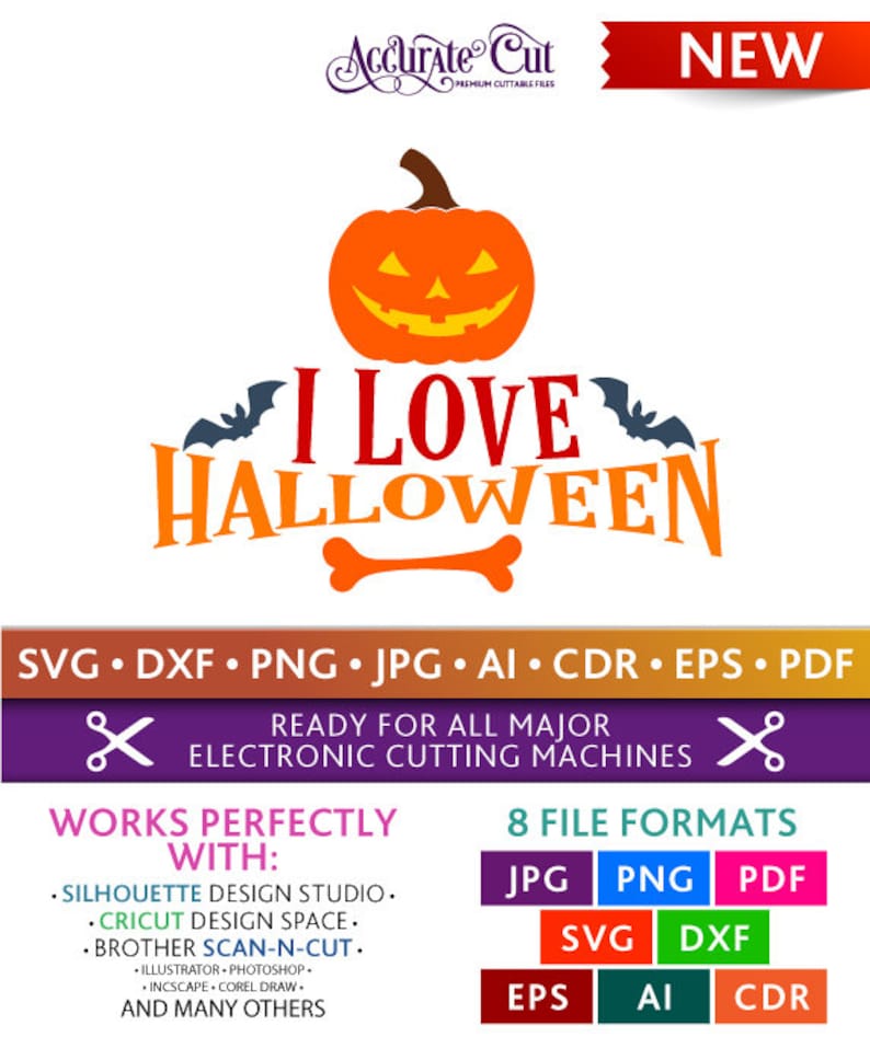 Download I Love Halloween Svg I Love Halloween Cut Files Halloween ...