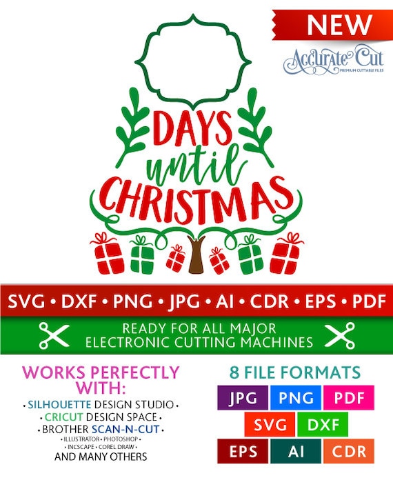 Download Free Days Until Christmas Svg Days Until Christmas Cut Files Etsy SVG DXF Cut File