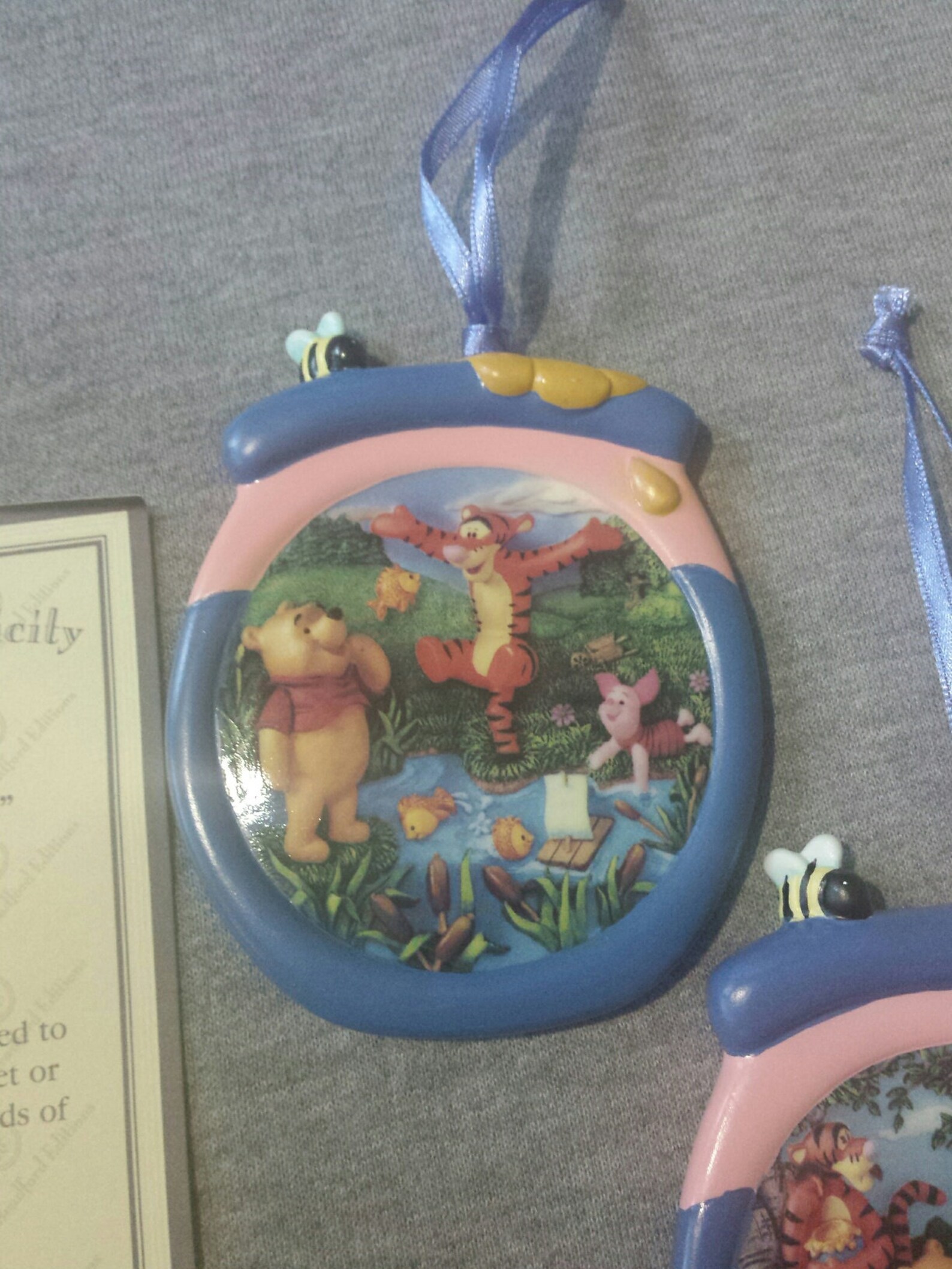 Disney Winnie the Pooh Honey Pot Ornaments Set by Bradford Etsy
