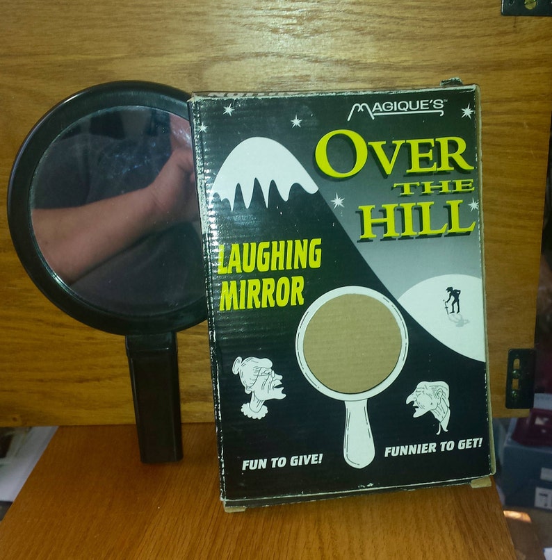 Vintage Over The Hill Laughing Mirror