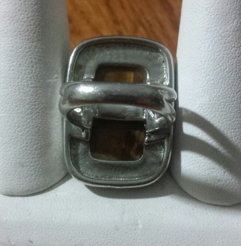 Vintage Large Tiger Eye Stone Ring Size 7