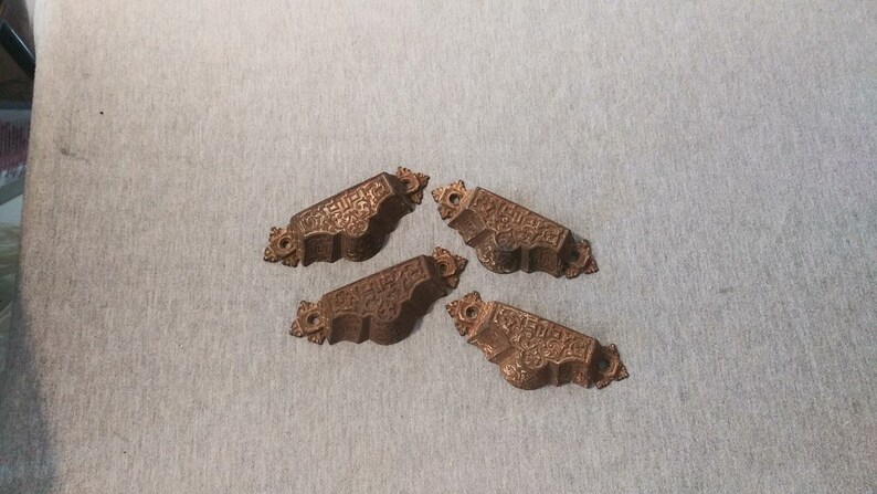 Haus Wohnen Antique Hardware Pulls Heavy Cast Iron Set Of 4