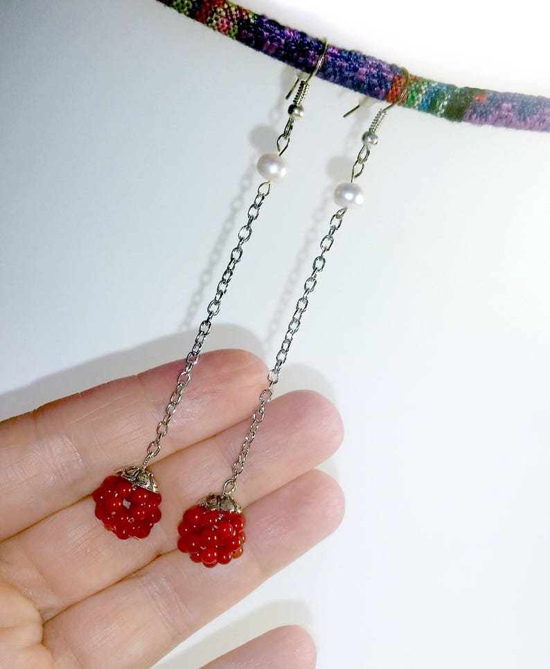 Coral red earrings\\Gift Coral earrings\\Red earrings\\Real coral earrings\\Gift coral earrings\\Natural coral earrings\\Pearl\\red coral earrings