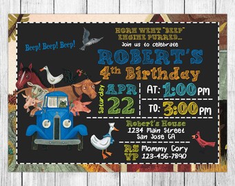 Little Blue Truck Themed Party Printable Package Little Blue