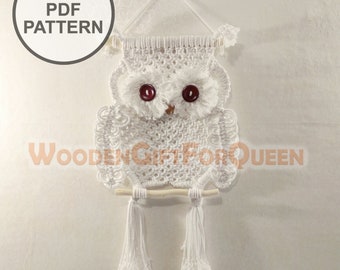 PDF macrame Owl PATTERN all too well owl macrame wall hanging Digital Macrame Pattern  & How To owl Instant download Boho Macrame owl gift