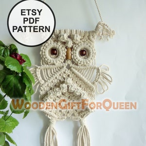 Popular Right Now PDF macrame Owl PATTERN & How To owl macrame wall hanging  Digital Macrame Pattern Instant download, Boho Art Macrame gift