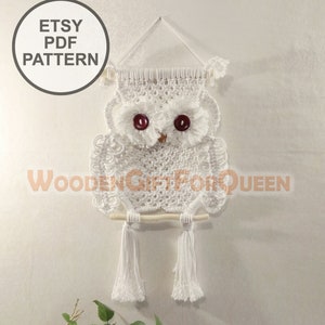PDF macrame Owl PATTERN all too well owl macrame wall hanging Digital Macrame Pattern  & How To owl Instant download Boho Macrame owl gift