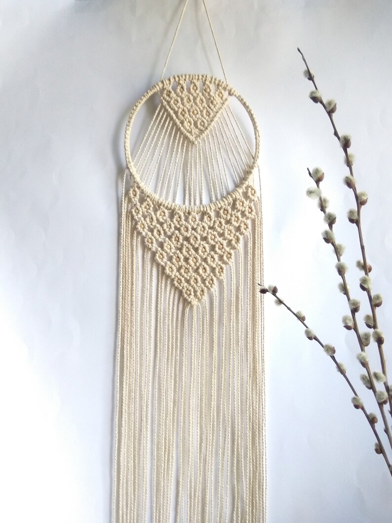 Macrame wall hanging Circle decor Art bohowall art Etsy