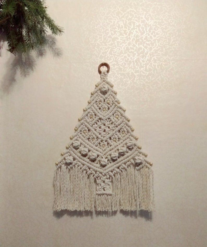 Macrame Christmas Tree set of 3 wall hanging Snowflake Holiday | Etsy
