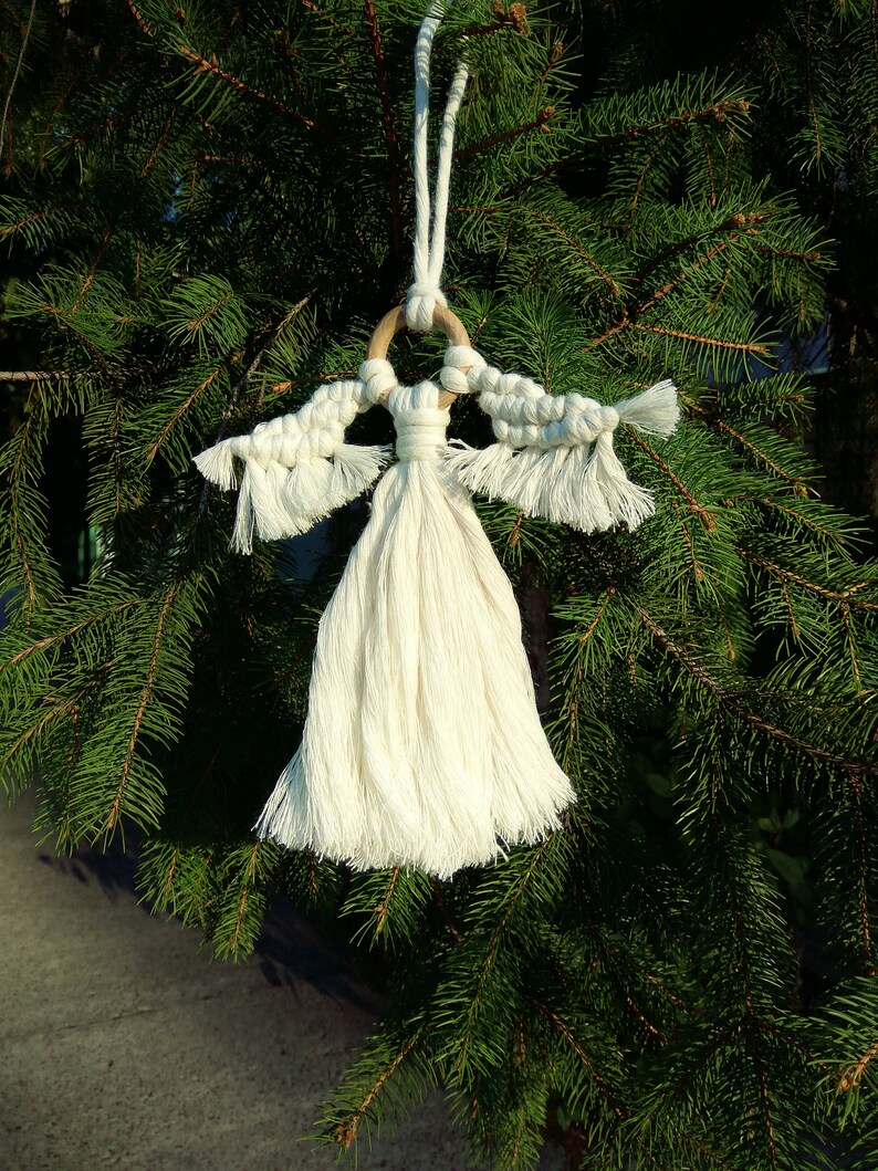 Macrame Angel doll Wall Hanging Ornament gift Christmas | Etsy