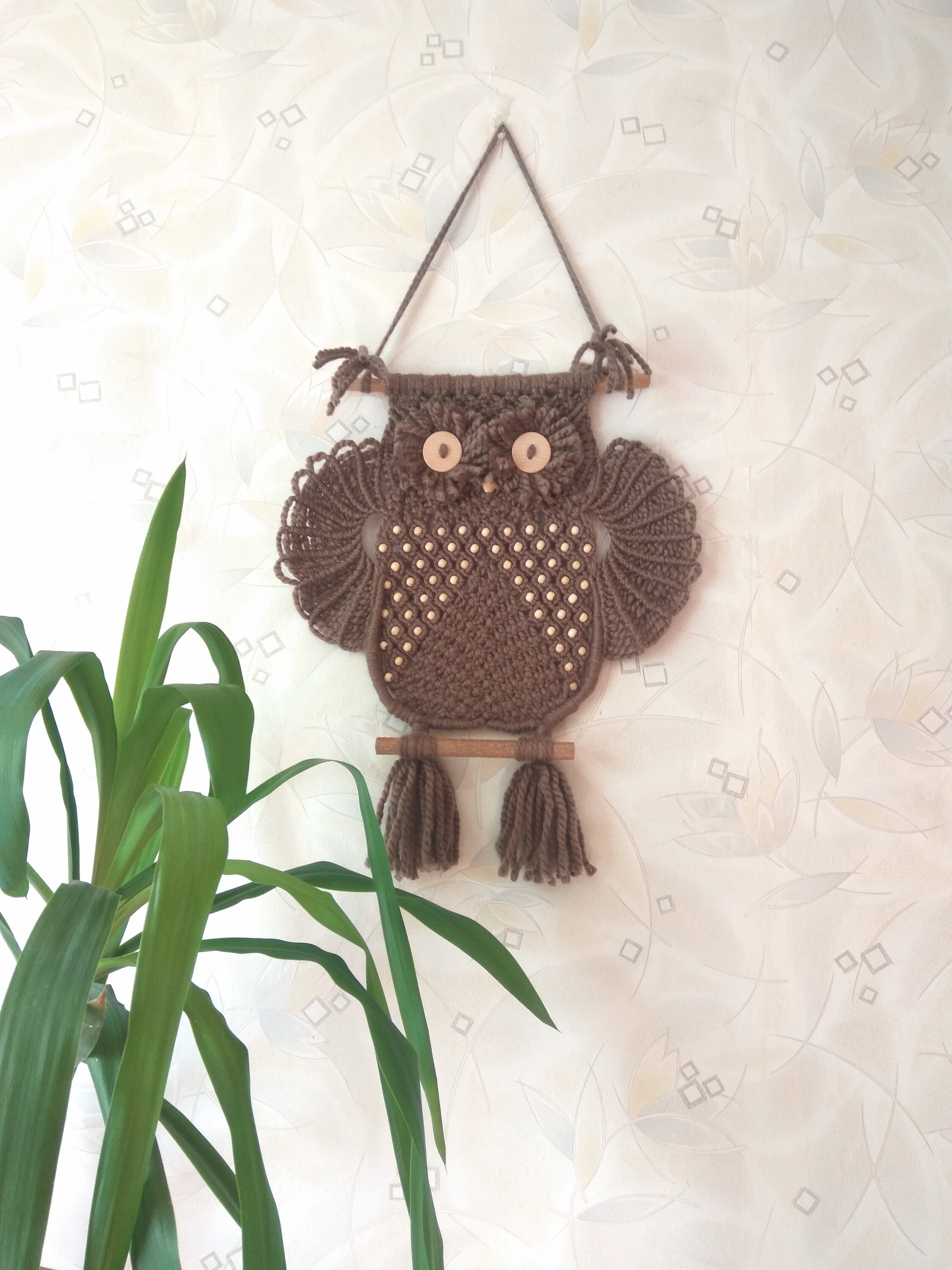 Macrame Owl Wall hangingsWall decor Art handmade BohoOwl Etsy