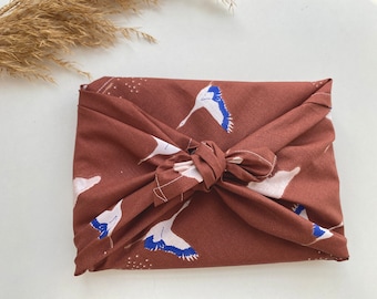 Furoshiki Geschenktücher mit Kranichen, Ostern, Größe S 35x 35cm, M 50x50cm, L 70x70cm XL90x90, XXL 120x120Verpackung Stoff, Wrap Tuch