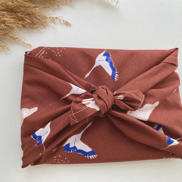 Furoshiki Geschenktücher mit Kranichen, Ostern, Größe S 35x 35cm, M 50x50cm, L 70x70cm XL90x90, XXL 120x120Verpackung Stoff, Wrap Tuch