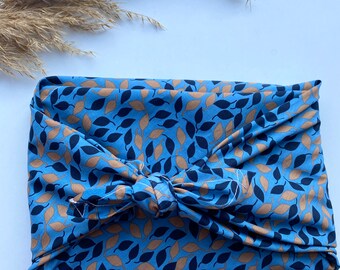 Furoshiki Geschenktücher Weihnachten Blau und Braun Blätter, Größe S 35x 35cm, M 50x50cm, L 70x70cm Verpackung Stoff, Wrap Tuch