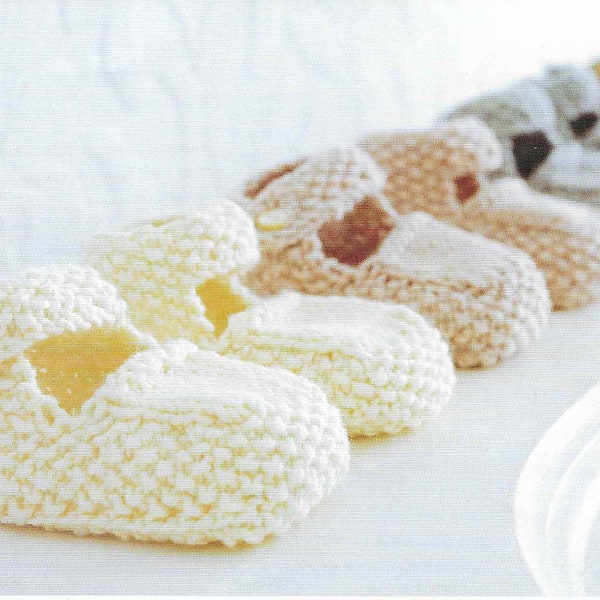 Shoe Knitting Pattern 0 - 9 months Instant Down load Knitting Pattern PDF File Baby Doll Shoes Baby Shoes Doll Style Baby Bootees Booties