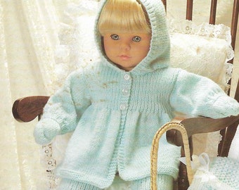 Doll Clothes Knitting Pattern Doll Ballet Brownies Ridding Bride Nurse Newborn Outfit 16 - 24  inch Doll Clothes DK  PDF Instant Download