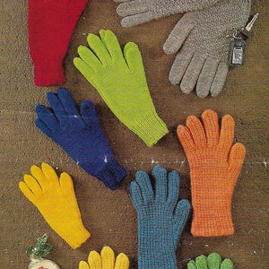 Family Gloves Knitting Pattern PDF Glove Knitting pattern pdf DK Unisex Men Boys Girls Adult Ladies Gloves knitting pattern PDF Download